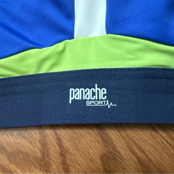 Panache Sports Bras - Black and Blue with Green Accent - Picture 6 of 7
